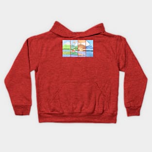 Four Seasons Watercolor Kids Hoodie